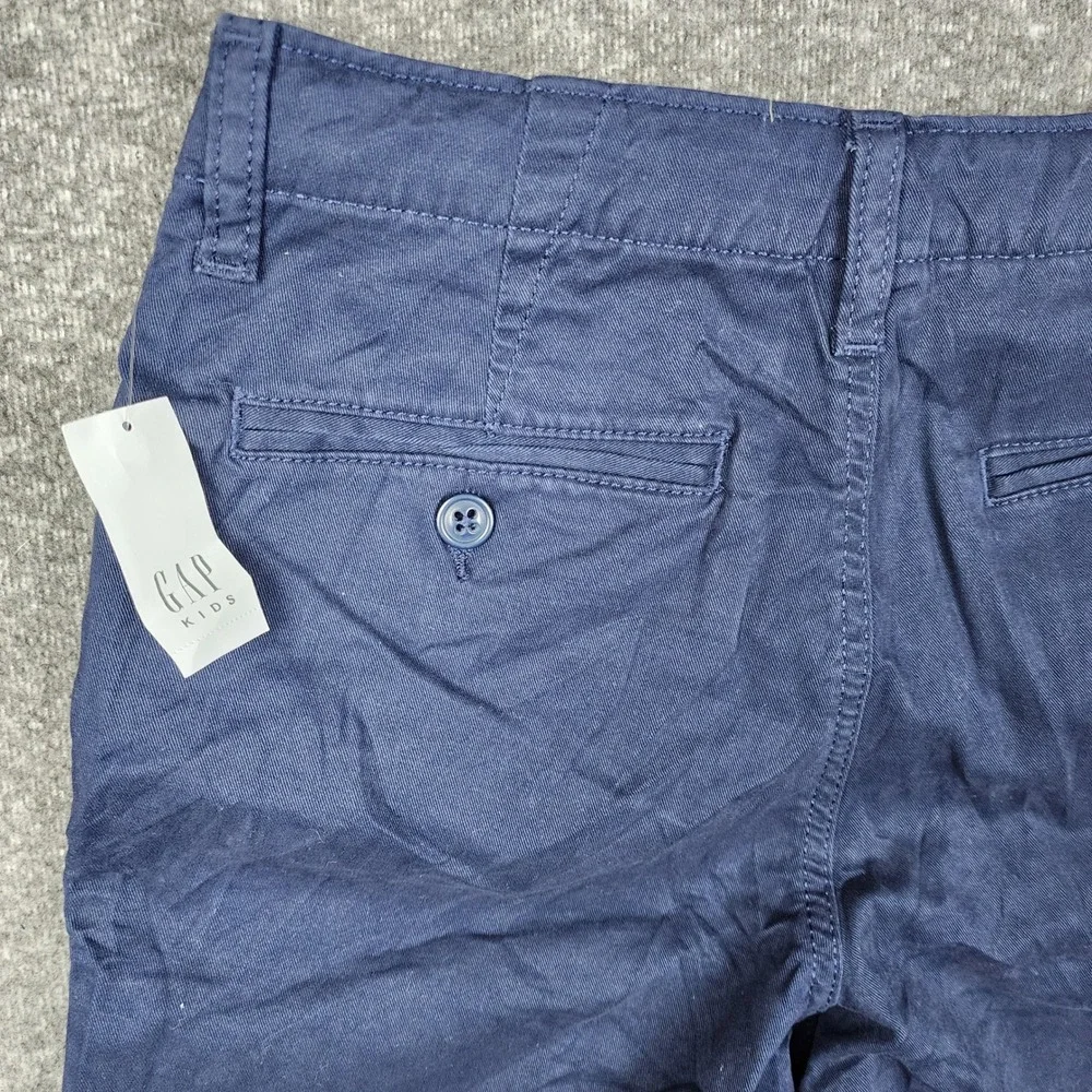 Gap Chino Shorts‎ Kids 14 Slim Navy Blue Stretch Twill New With Tags 738577-01-1